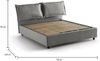 Dmora Doppelbett Askari, Stoffbett mit Stauraum, Öffnung vorne, geeignet für Matratzen 140 x 190 cm, 100 % Made in Italy, Grau Bild 3