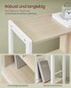 VASAGLE Standregal mit 4 Ebenen, Aufbewahrungsregal, Bücherregal, 30 x 74 x 154,5 cm, geräumig, beige-weiß Bild 4