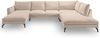 Sofa Palma in beige Cord U-Form 202 x 361 cm Bild 2