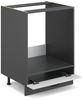 Herdumbauschrank Fame-Line Weiß Landhaus 60 cm , AP Marmor Vicco Bild 4