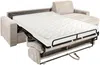 Vente-unique - CALITO Sofa SamtStoff Beige - B 223 cm152 cm x H 85 cm x L 278 cm Bild 4