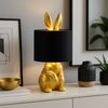 Tischleuchte, Kaninchen-Design, Gold, H 41 cm Bild 4
