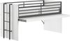 Halbhohes Bett mit Schreibtisch Sam 98 x 219 x 116.6 cm Spanplatte Melamin Dekor Bild 4