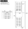 BlingBin Eckschrank Badezimmerschrank Mehrzweckschrank Hochschrank (mit Lackschicht, LED-Beleuchtung und 2 Glastüren, 1-St, 63.5 × 45 × 157.5 cm, MDF-Platte) für Wohnzimmer, Bücherregal, Badezimmer, Schlafzimmer, Esszimmer Bild 4