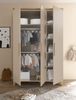 Drehtürenschrank >HILDA< in Kaschmir / Mauvella Oak Dekor - 135x210x56,8 (BxHxT) Bild 3