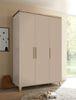 Drehtürenschrank >HILDA< in Kaschmir / Mauvella Oak Dekor - 135x210x56,8 (BxHxT) Bild 2