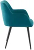 Vente-unique - HEKA Stuhl Stoff Blau - B 61 cm x H 78 cm x L 59,5 cm Bild 4