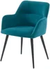 Vente-unique - HEKA Stuhl Stoff Blau - B 61 cm x H 78 cm x L 59,5 cm Bild 5