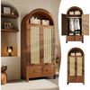 Flieks Kleiderschrank Garderobenschrank 78 x 45 x 181 cm mit 2 Schubladen und 2 Türen, Rattan Bild 5