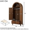Flieks Kleiderschrank Garderobenschrank 78 x 45 x 181 cm mit 2 Schubladen und 2 Türen, Rattan Bild 4