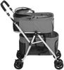 vidaXL Hundewagen für 2 Hunde Faltbar Grau 83x48x97 cm Oxford-Gewebe 172205 Bild 4