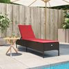 vidaXL Sonnenliege mit Kissen Braun Poly Rattan 4002726 Bild 3