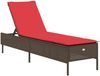 vidaXL Sonnenliege mit Kissen Braun Poly Rattan 4002726 Bild 2