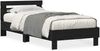 vidaXL Bettrahmen Schwarz Eichen-Optik 100 x 200 cm Holzwerkstoff 863639 Bild 2