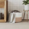vidaXL Aufbewahrungskorb Braun und Weiß Ø51x33 cm Baumwolle 358492 Bild 3
