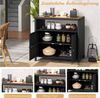 COSTWAY Garten-Geräteschrank, BxT: 90x53 cm, outdoor, Holz & Rattan, wetterfest, 90x53x66cm Bild 3
