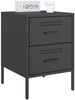 vidaXL Nachttische 2 Stk. Schwarz 36x39x50,5 cm Stahl 842923 Bild 3