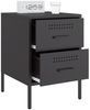 vidaXL Nachttische 2 Stk. Schwarz 36x39x50,5 cm Stahl 842923 Bild 4