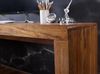Kadima Design Schreibtisch "Teko": Massivholz Sheesham, Stauraum, abgerundete Ecken, stabil. Braun, 160x80x76 cm Bild 5