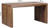 Kadima Design Schreibtisch "Teko": Massivholz Sheesham, Stauraum, abgerundete Ecken, stabil. Braun, 160x80x76 cm Bild 4