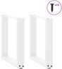 vidaXL Couchtischbeine U-Form 2 Stk. Weiß 28x(42-43) cm Stahl 4013149 Bild 3