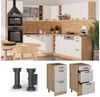 Küchenunterschrank R-Line Weiß Landhaus 40 cm mit Schubladen, ohne Arbeitsplatte Vicco Bild 2