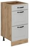 Küchenunterschrank R-Line Weiß Landhaus 40 cm mit Schubladen, ohne Arbeitsplatte Vicco Bild 4