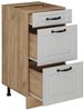 Küchenunterschrank R-Line Weiß Landhaus 40 cm mit Schubladen, ohne Arbeitsplatte Vicco Bild 3