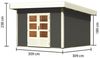 Gartenhaus Northeim 3 - 309x309 cm, 38 mm Holz terragrau, Karibu Bild 2