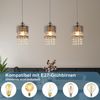 ZMH Pendelleuchte Modern Esstisch Hängelampe: 3 Flammig E27 Glas Hängeleuchte 150CM Max Höhenverstellbar Design Kristall Pendellampe für Wohnzimmer Schlafzimmer Küche Esszimmer Ohne Leuchtmittel Bild 3