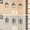 ZMH Pendelleuchte Modern Esstisch Hängelampe: 3 Flammig E27 Glas Hängeleuchte 150CM Max Höhenverstellbar Design Kristall Pendellampe für Wohnzimmer Schlafzimmer Küche Esszimmer Ohne Leuchtmittel Bild 4