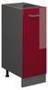 Apothekerschrank R-Line Rot Hochglanz 30 cm ohne Arbeitsplatte Vicco Bild 4