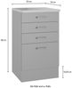 OPTIFIT Unterschrank OPTImulti Breite 50 cm, Tiefe 50 cm, mit 3 Schubkästen, 1 Auszug Bild 4