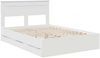 vidaXL Bettrahmen mit Schubladen Weiß 160 x 200 cm Ingenieurs Holz 3409833 Bild 4