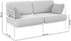 Selsey 'Preggel' Garten-Sofa 2-Sitzer, wasserabweisend, beige/cremefarbenes Gestell ca. 80 x 156 x 71 cm Bild 5