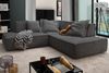 KAWOLA Sofa SAMU Ecksofa Stoff anthrazit Recamiere rechts 72 x 224 x 226 cm Bild 2