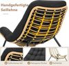 TLGREEN Loungesessel Rattan mit Hocker,Balkonsessel mit Abnehmbarem Kissen, (Waterproof Cushion), für Garten Balkon Wohnzimmer Hof Schlafzimmer Terrasse Bild 3