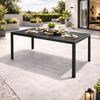 Gartengarnitur Sitzgarnitur 7-teilig 180x90cm Non-Wood Anthrazit Bild 3
