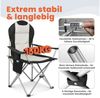 HOMECALL Campingstuhl Hochlehner Klappstuhl Gartenstuhl Angelstuhl mit Angenehme Polsterung (Packung, 1 St), bis 150KG, mit Seitentaschen und Getränkehalter für Camp Garten Balkon Bild 3