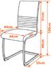 Freischwinger Stühle 4er Set LUGANO, Grau - Esszimmerstuhl Schwingstuhl mit modernem Design, Stoff-Bezug, dicke Polsterung - Küchenstuhl, Polsterstuhl, Stuhl Esszimmer oder Esstisch Stuhl Bild 5