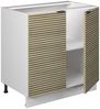 Spülenunterschrank Fame-Line Eiche Paneel 80 cm mit Regal, AP Marmor Vicco Bild 2