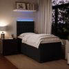 vidaXL Boxspringbett mit Matratze Schwarz 90x200 cm Samt 3293118 Bild 4