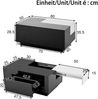 Couchtisch, Hochglanz mit LED-Beleuchtung, Ausziehbare schwarz-weiße Tischplatte, Versteckter Stauraum, MDF, Schwarz + Weiß Bild 5