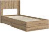 vidaXL Bettgestell mit Stauraum und Kopfteil Artisan-Eiche 90x190 cm 3414522 Bild 4