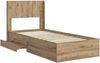 vidaXL Bettgestell mit Stauraum und Kopfteil Artisan-Eiche 90x190 cm 3414522 Bild 5