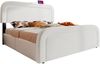 Doppelbett 140x200 aus Kiefer mit Schubladen, Stauraumbett mit Kopfteil, Jugendbett für Schlafzimmer, weiß Bild 5