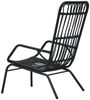 vidaXL Gartenstuhl Poly Rattan Schwarz 48581 Bild 4