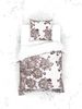 Heckett & Lane Mako-Satin Bettwäsche 155x220 Adel off-white Blütendolden beere Bild 3