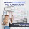 Wandregal Karo Schweberegal aus Holz Silbergrau Bild 5