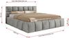 Doppelbett mit Gasdruckfeder, Polsterbett NIRA CLASSIC Holzlattenrost Bett mit Stauraum, gepolstertes Kopfteil Bettkasten Foam Matratze - 160 x 200 cm - Hellgrau Velvet - MIRO LUX Bild 4